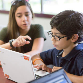 Student learning to code